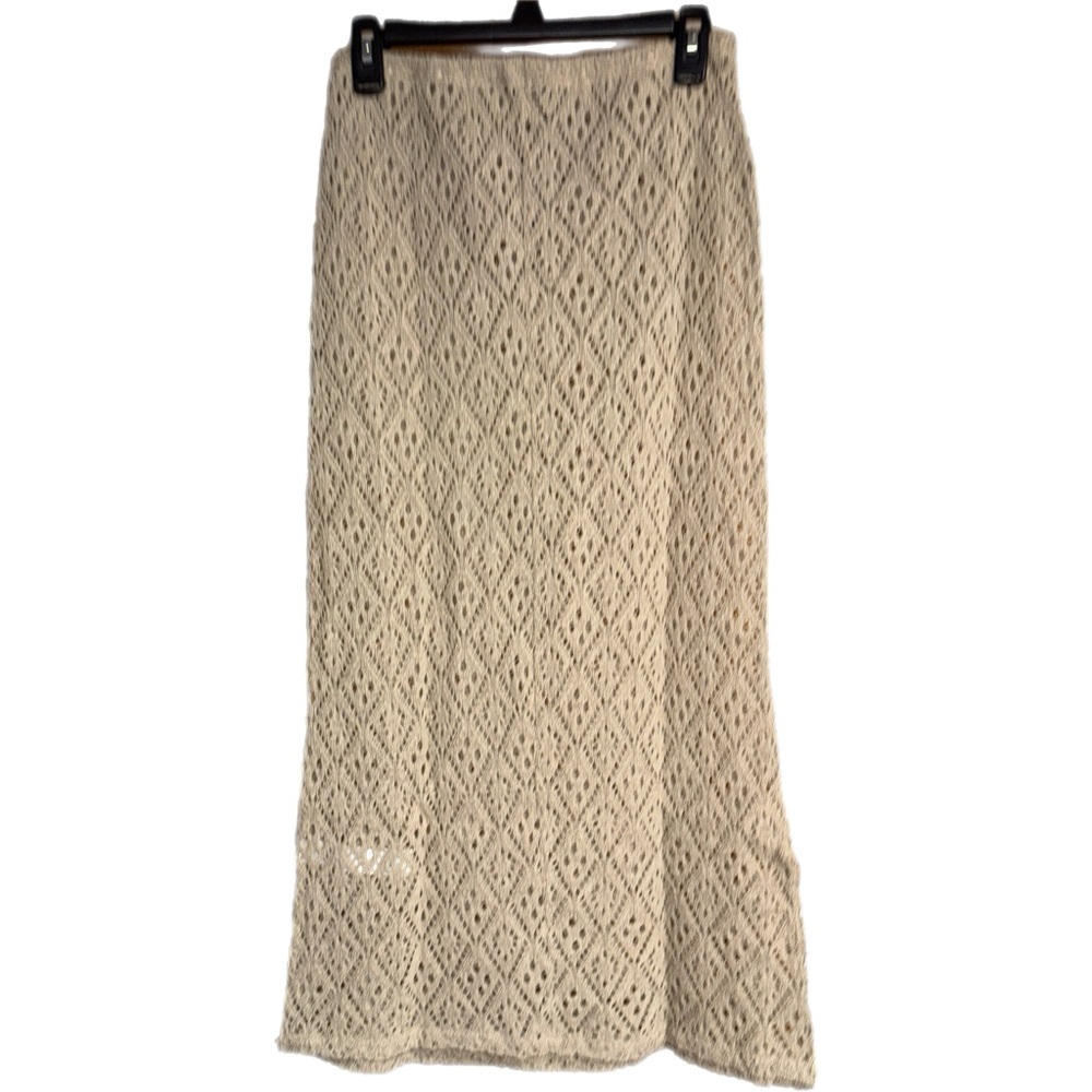 PrettyLittleThing - Crochet Knit Maxi Skirt - Cream/Beige - Size 6 - NWT - Picture 4 of 7